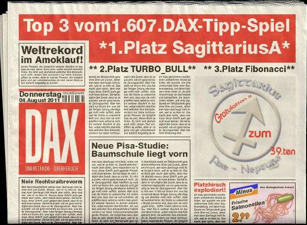 1.608.DAX Tipp-Spiel, Freitag, 05.08.2011 427196