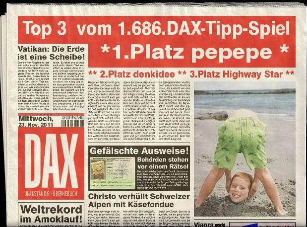 1.687.DAX Tipp-Spiel, Donnerstag, 24.11.2011 460383