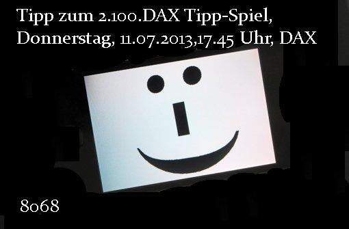 2.100.DAX Tipp-Spiel, Donnerstag, 11.07.2013 622785