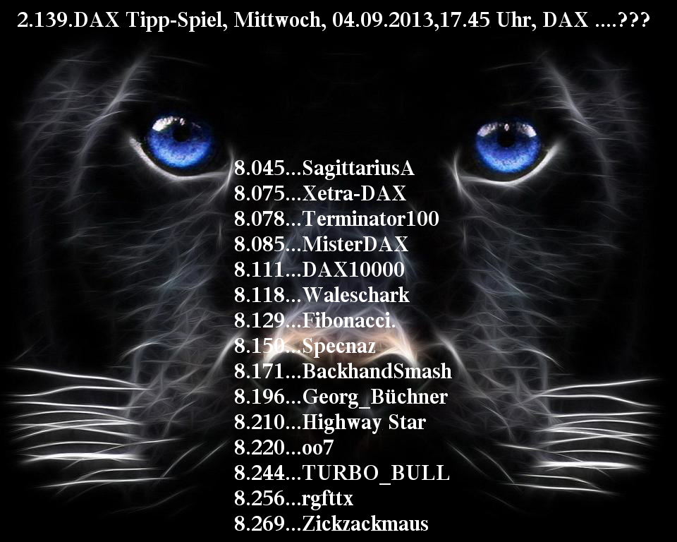 2.140.DAX Tipp-Spiel, Donnerstag, 05.09.2013 640819