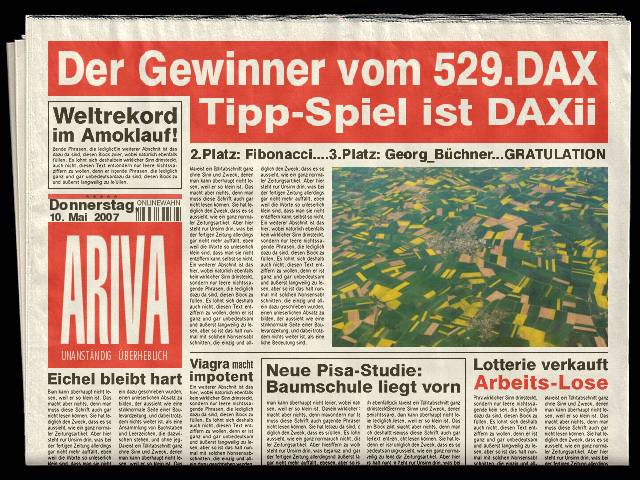 529.DAX Tipp-Spiel, Donnerstag, 10.05.07 97309