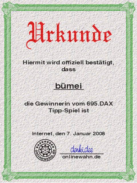 694.DAX Tipp-Spiel, Freitag, 04.01.08 140246