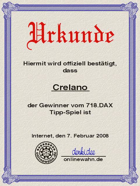 717.DAX Tipp-Spiel, Mittwoch, 06.02.08 146864
