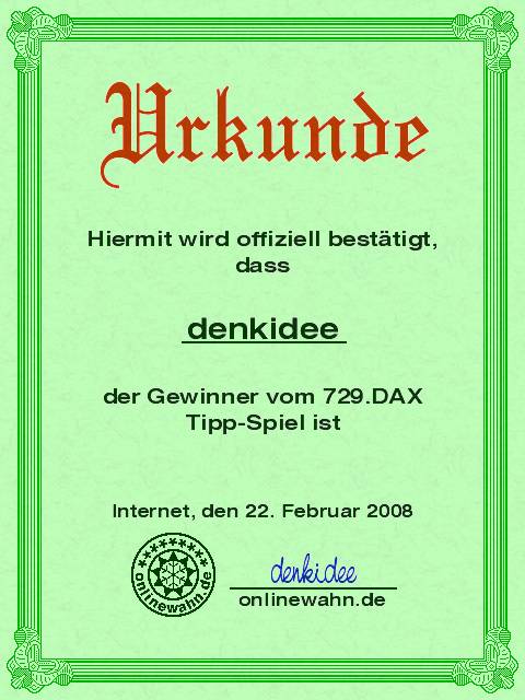 728.DAX Tipp-Spiel, Donnerstag, 21.02.08, 17.45 Uh 149921