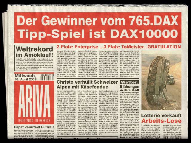 765.DAX Tipp-Spiel, Mittwoch, 16.04.08 159729