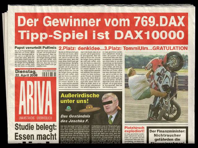 769.DAX Tipp-Spiel, Dienstag, 22.04.08 160604