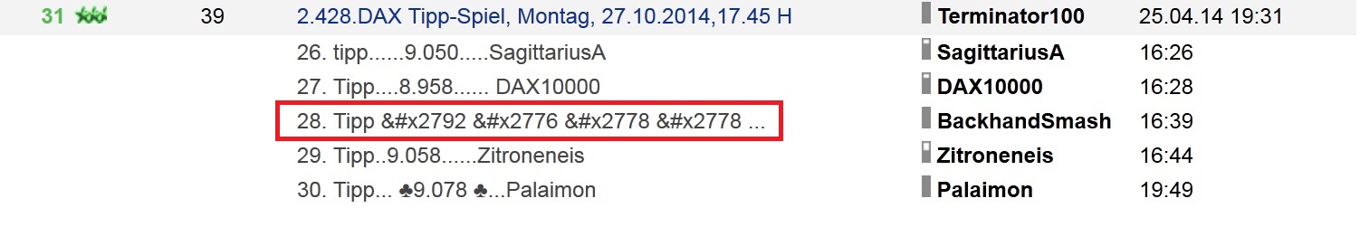 2.428.DAX Tipp-Spiel, Montag, 27.10.2014,17.45 H 768394