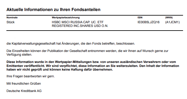 IE00B5LJZQ16 - HSBC MSCI Russia Capped ETF USD DIS 1310040