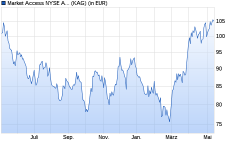 Performance des Market Access NYSE Arca Gold BUGS Index UCITS ETF (WKN A0MMBG, ISIN LU0259322260)