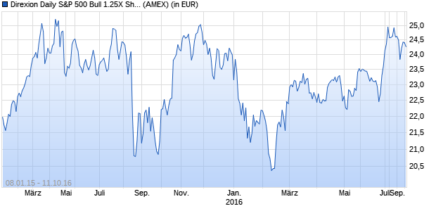 Performance des Direxion Daily S&P 500 Bull 1.25X Shares