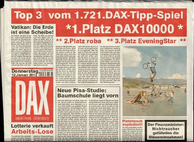 1.722.DAX Tipp-Spiel, Freitag, 13.01.2012 475775
