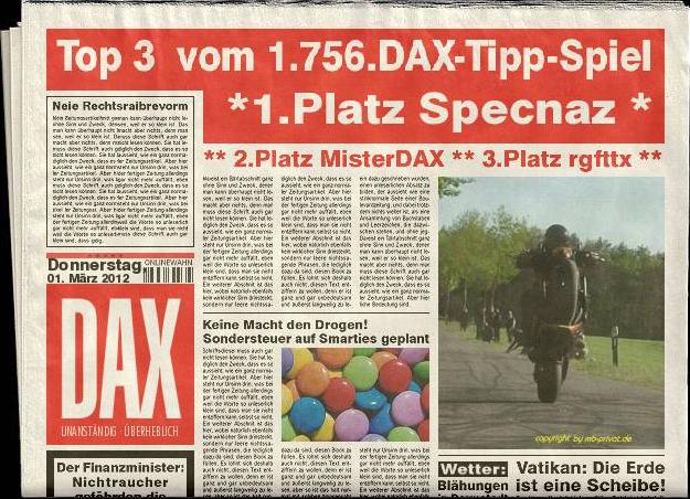 1.757.DAX Tipp-Spiel, Freitag, 02.03.2012 490151