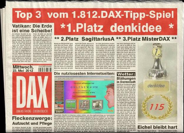 1.813.DAX Tipp-Spiel, Donnerstag, 24.05.2012 510324