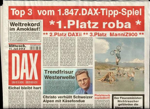 1.848.DAX Tipp-Spiel, Donnerstag, 12.07.2012 522197