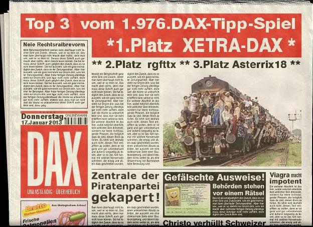 1.977.DAX Tipp-Spiel, Mittwoch, 16.01.2013 570003