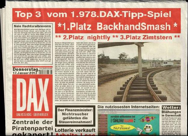 1.979.DAX Tipp-Spiel, Freitag, 18.01.2013 570331