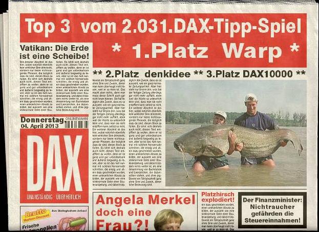 2.032.DAX Tipp-Spiel, Freitag, 05.04.2013 594947
