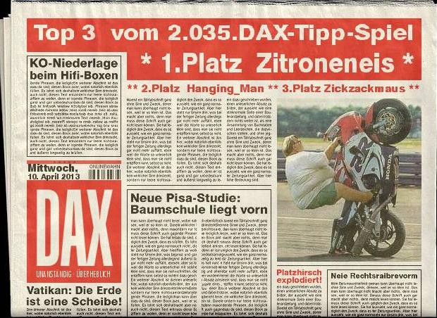 2.036.DAX Tipp-Spiel, Donnerstag, 11.04.2013 596231