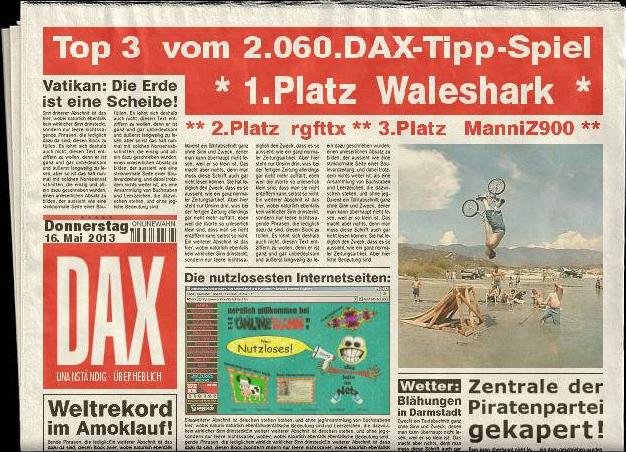 2.061.DAX Tipp-Spiel, Freitag, 17.05.2013 606929