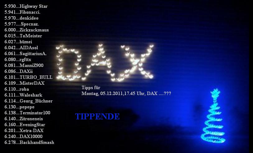 1.694.DAX Tipp-Spiel, Montag, 05.12.2011 464078