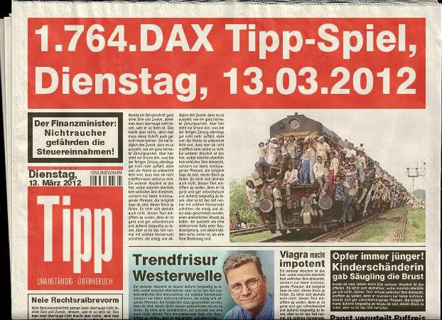 1.763.DAX Tipp-Spiel, Montag, 12.03.2012 492325