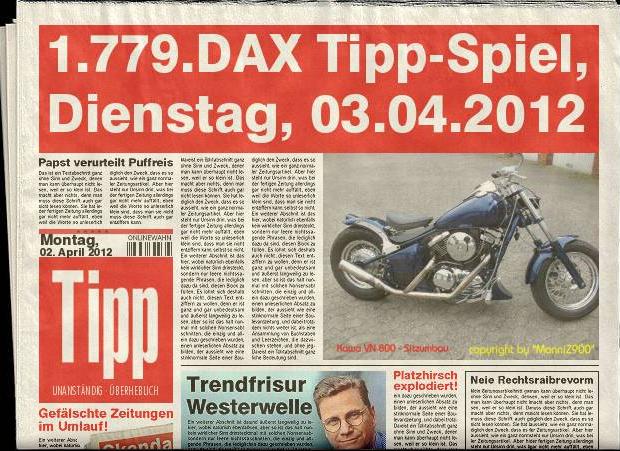 1.779.DAX Tipp-Spiel, Dienstag, 03.04.2012 497136