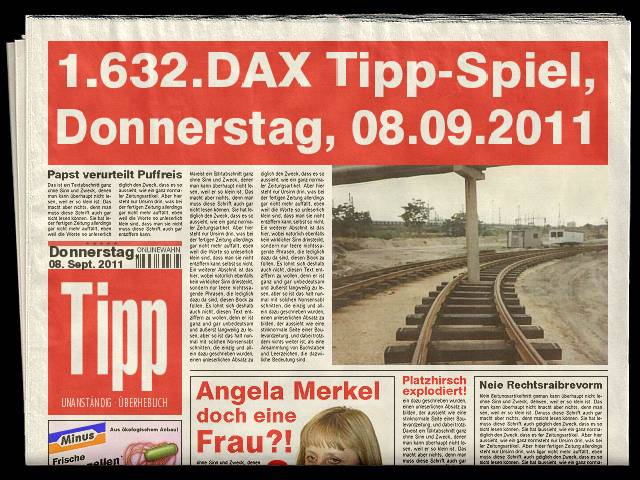 1.632.DAX Tipp-Spiel, Donnerstag, 08.09.2011 436006