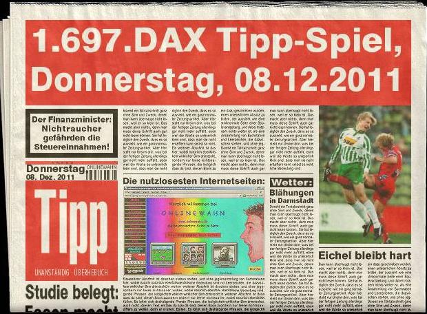 1.697.DAX Tipp-Spiel, Donnerstag, 08.12.2011 464223
