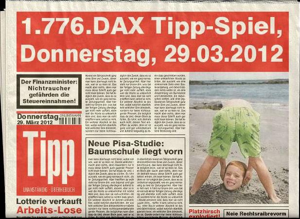 1.776.DAX Tipp-Spiel, Donnerstag, 29.03.2012 495891