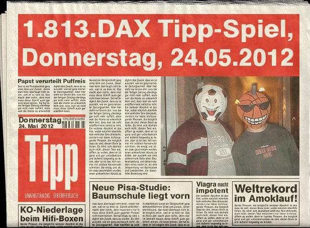1.813.DAX Tipp-Spiel, Donnerstag, 24.05.2012 509981