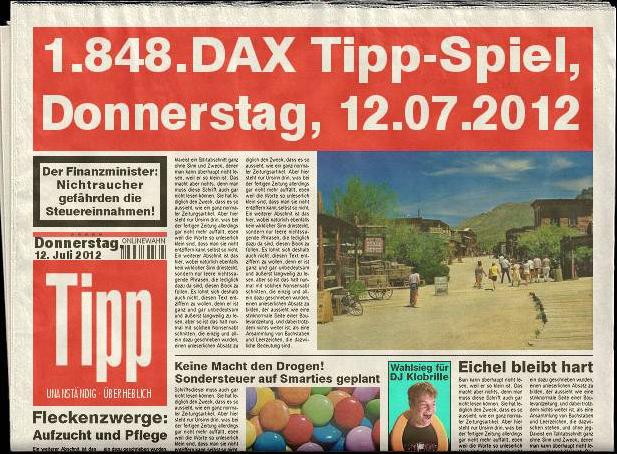 1.848.DAX Tipp-Spiel, Donnerstag, 12.07.2012 521031
