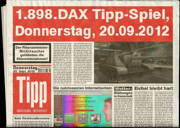 1.898.DAX Tipp-Spiel, Donnerstag, 20.09.2012 537360