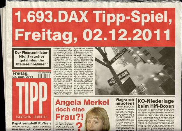 1.693.DAX Tipp-Spiel, Freitag, 02.12.2011 461571