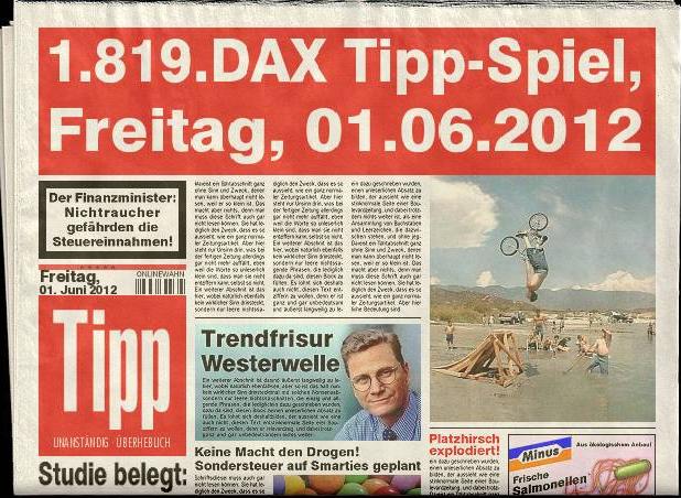 1.819.DAX Tipp-Spiel, Freitag, 01.06.2012 511249
