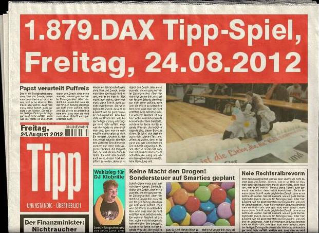 1.879.DAX Tipp-Spiel, Freitag, 24.08.2012 531536