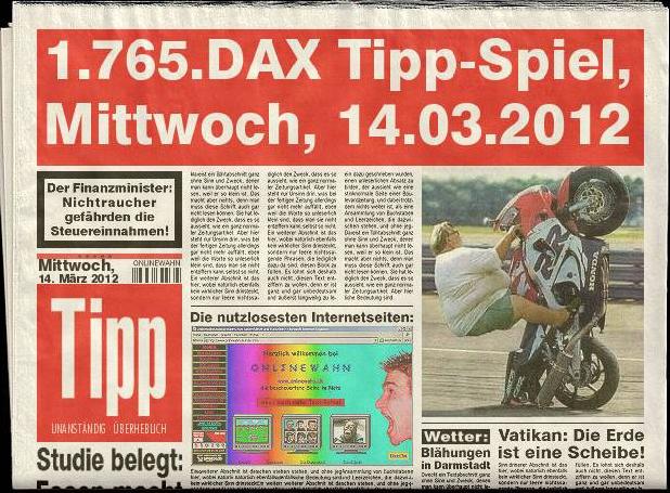 1.765.DAX Tipp-Spiel, Mittwoch, 14.03.2012 492556