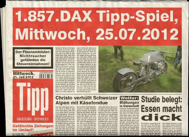 Frühtipper für unser DAX Tippspiel 524893