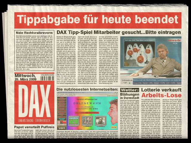 1005. DAX Tipp-Spiel Donnerstag, 26.03.2009 224193