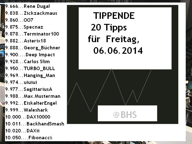 2.329.DAX Tipp-Spiel, Montag, 09.06.2014,17.45 H 729965