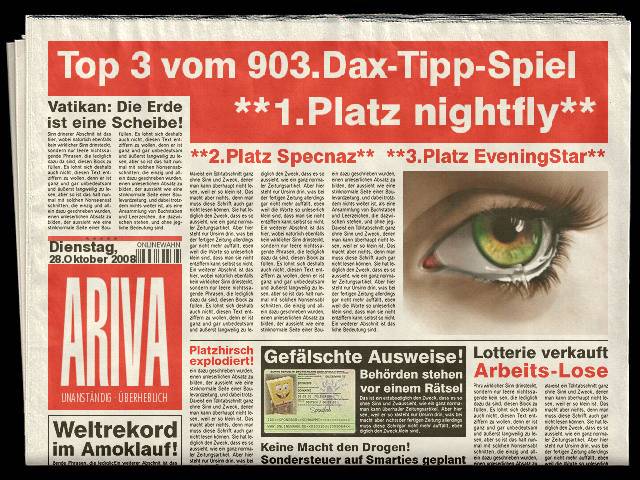 904.DAX Tipp-Spiel *Mittwoch* 29.10.08, 17.45 Uhr 195721