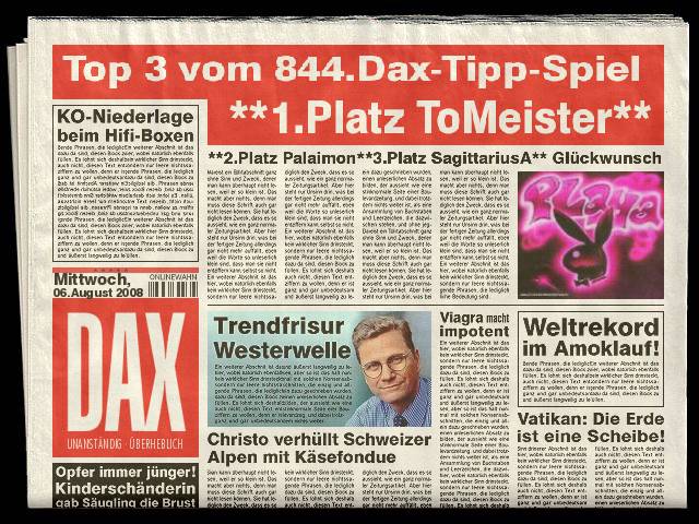 845.DAX-Tipp-Spiel* Donnerstag*07.08.08-17.45 Uhr 178760