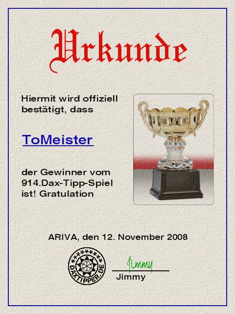 915.DAX Tipp-Spiel *Do* 13.11.08, 17.45 Uhr 198975