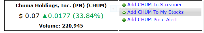 Chuma Holdings 947204