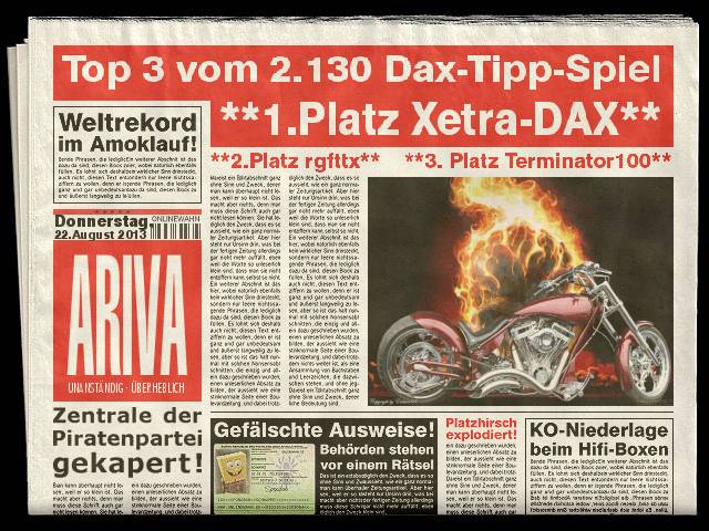 2.131.DAX Tipp-Spiel, Freitag, 23.08.2013 636863
