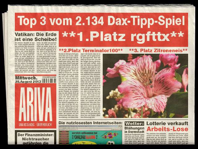 2.135.DAX Tipp-Spiel, Donnerstag, 29.08.2013 638827