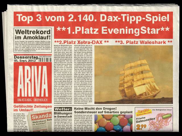 2.141.DAX Tipp-Spiel, Freitag, 06.09.2013 641321