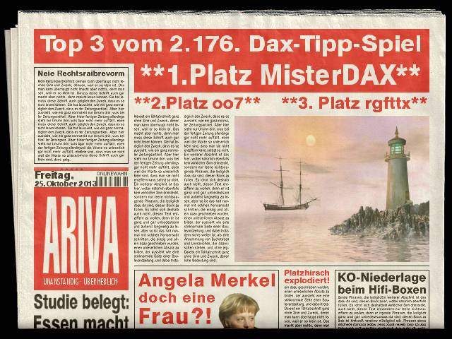 2.177.DAX Tipp-Spiel, Montag, 28.10.2013 657661