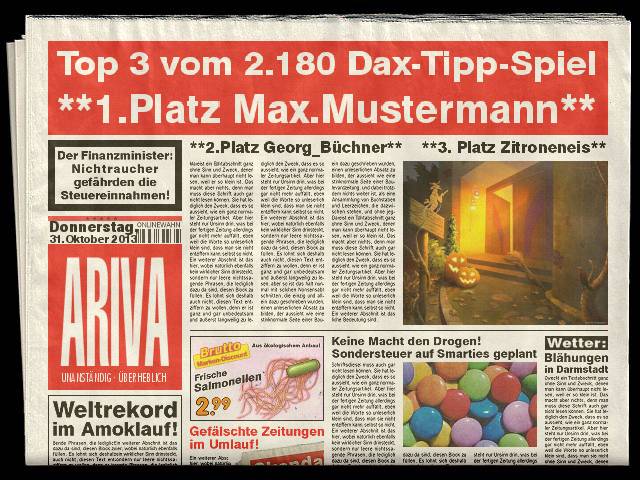 2.181.DAX Tipp-Spiel, Freitag, 01.11.2013 659737