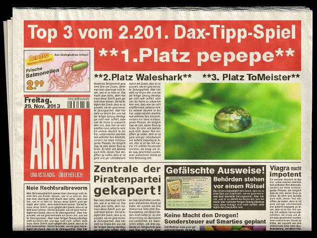2.202.DAX Tipp-Spiel, Montag, 02.12.2013 669475