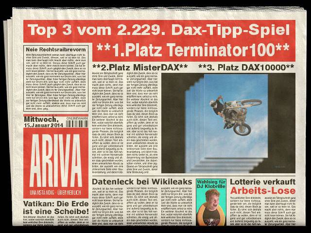 2.230.DAX Tipp-Spiel, Donnerstag, 16.01.2014 682798